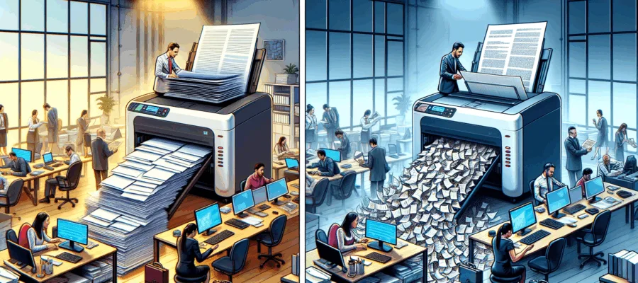 Dokumentenscanner mit ADF vs ohne ADF: Effizienz und Anwendungsfaelle