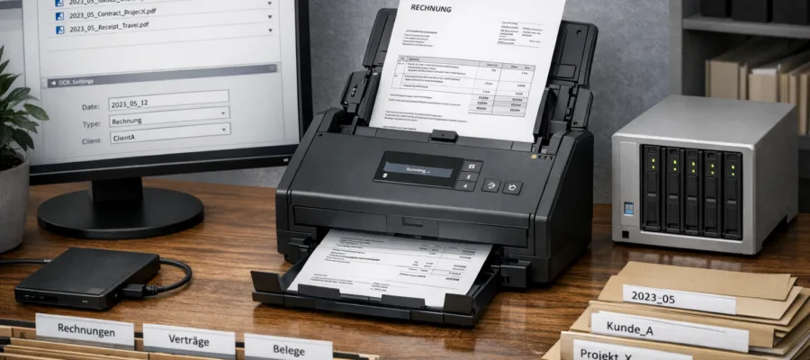 Automatische Benennung und Ablage fuer Dokumentenscanner selbst einrichten